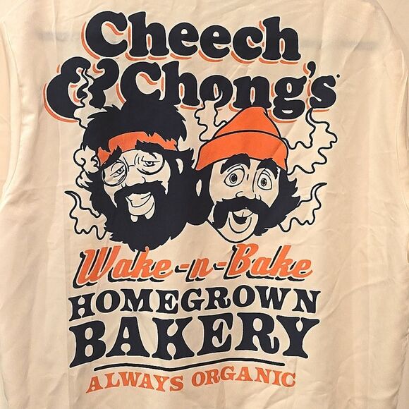 Mad Engine Cheech & Chong Wake-n-Bake Homegrown Bakery Button Down S/S Shirt - Picture 5 of 7